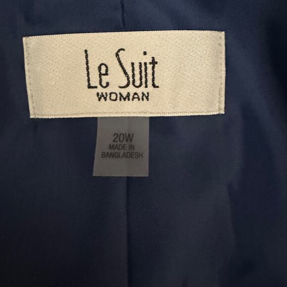 NWT Le Suit 2 PC Women's Skirt Suit Blue Indigo Plus Size 20W - Picture 9 of 11